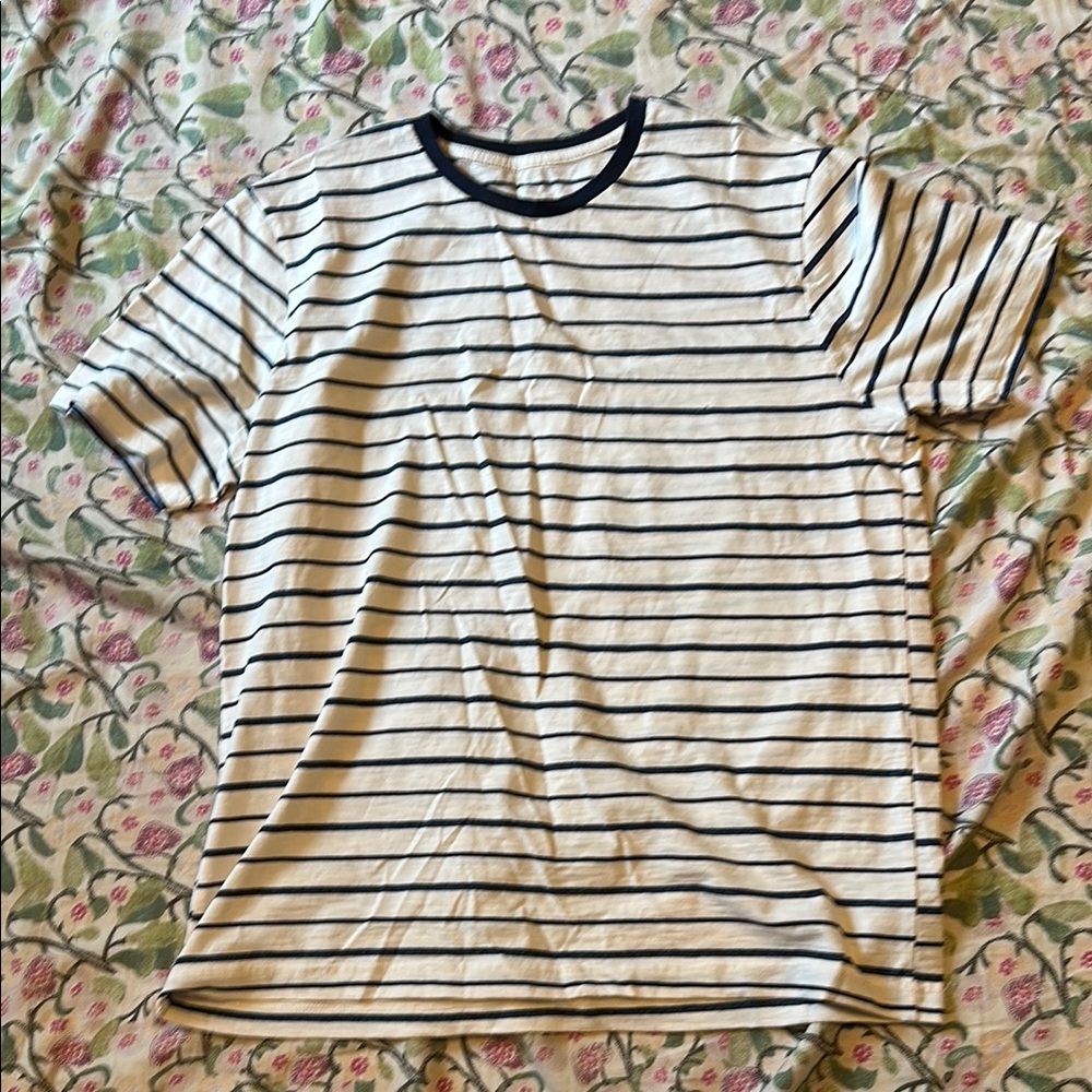 Classic Striped Navy and White Men's Shirt